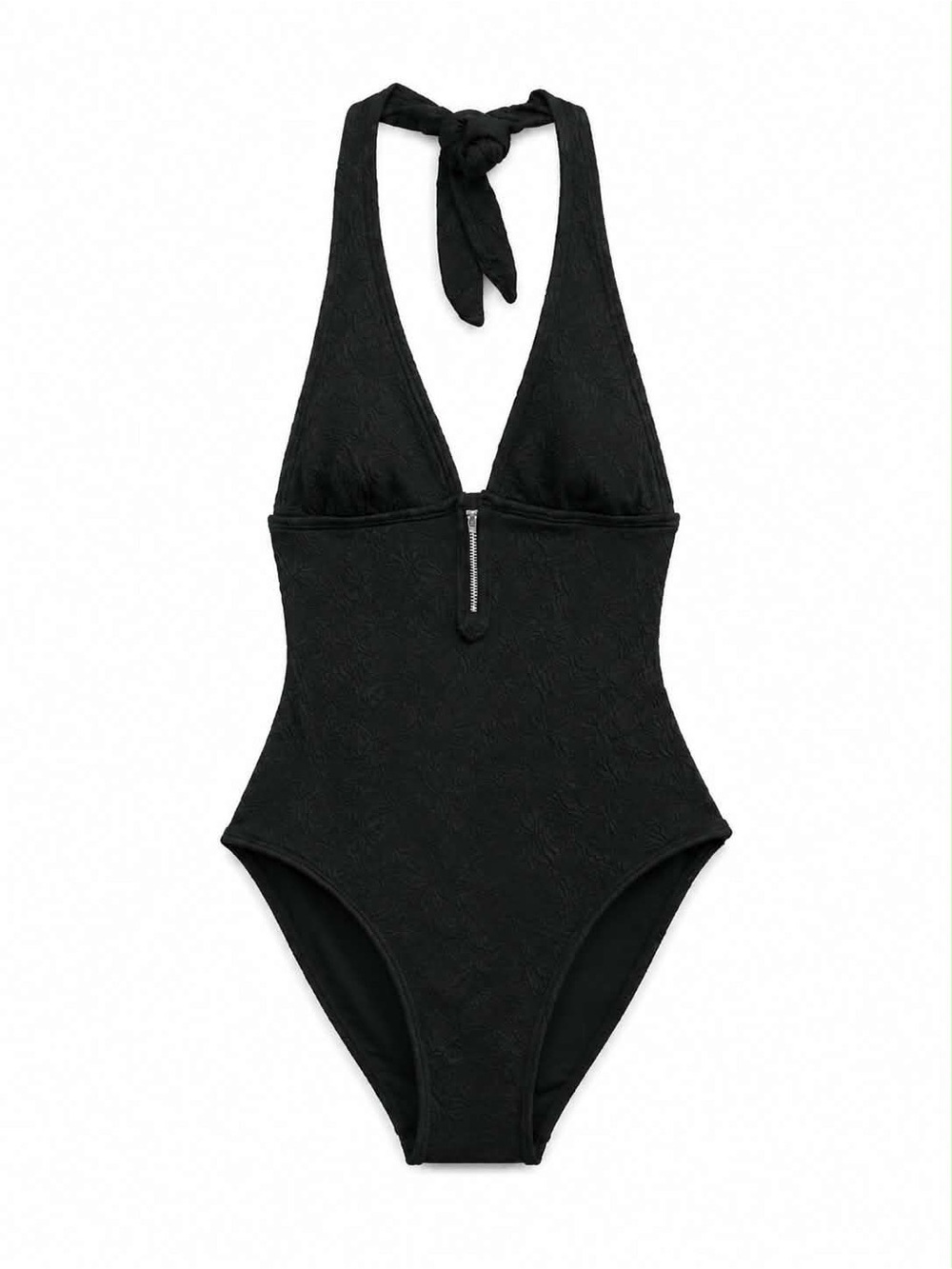 4/$20➡️ NOBO Black Floral Patterned Halter One-Piece Swimsuit – Size Large GUC